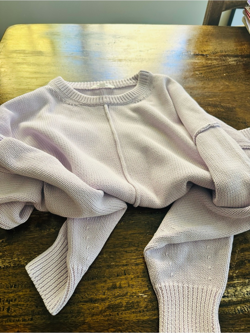 Splendid Lavender Crewneck Sweater - Soft Pastel Knit